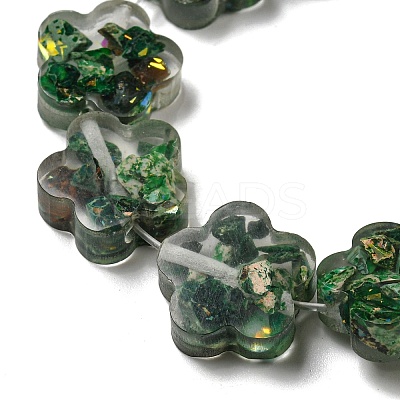 Dyed Natural Imperial Jasper with Resin Beads Strands G-G083-G06-01-1