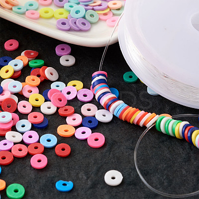 DIY Heishi Bead Stretch Bracelets Making Kits DIY-TA0003-22-1
