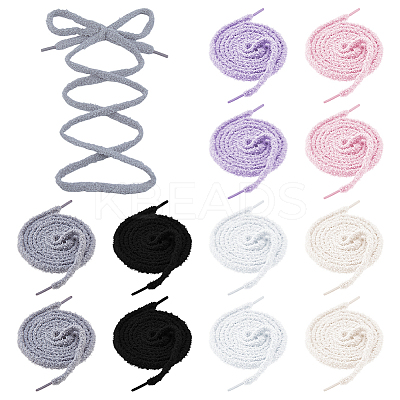 6 Pairs 6 Colors Fiber Shoelaces AJEW-FH0005-98-1