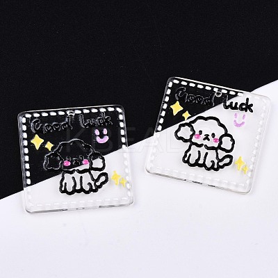 Transparent Acrylic Pendants KY-T022-45-1