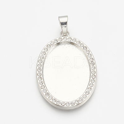Alloy Pendant Cabochon Settings X-PALLOY-S108-03P-1