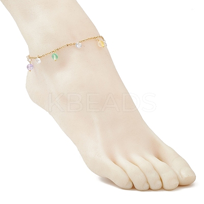304 Stainless Steel Link Chain Anklets AJEW-AN00699-01-1
