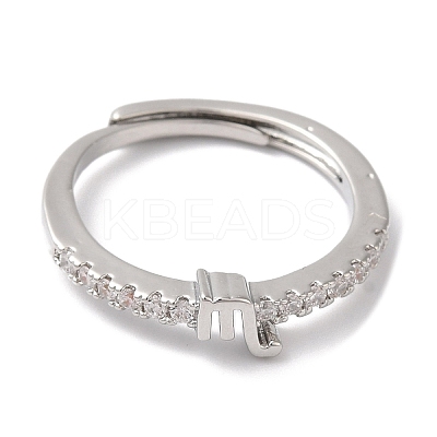 Rack Plating Brass Clear Cubic Zirconia Constellation Adjustable Rings for Women RJEW-S407-08P-03-1