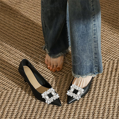 4Pcs 2 Style Alloy Crystal Rhinestone Shoe Decorations FIND-WR0011-29A-1