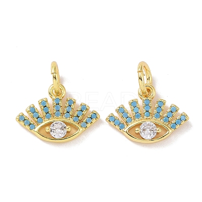 Real 18K Gold Plated Brass Micro Pave Cubic Zirconia Pendants KK-L209-039G-02-1