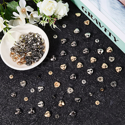 120Bags 3 Colors Iron Semi-Tublar Rivet Studs FIND-GF0008-27A-1