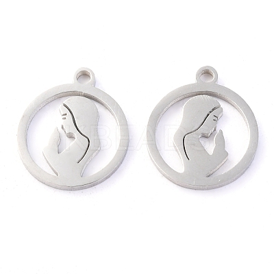 Non-Tarnish 304 Stainless Steel Pendants STAS-O142-54P-1