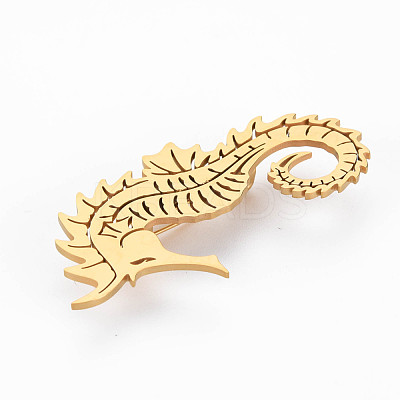 Sea Horse Brooch JEWB-N007-004G-FF-1