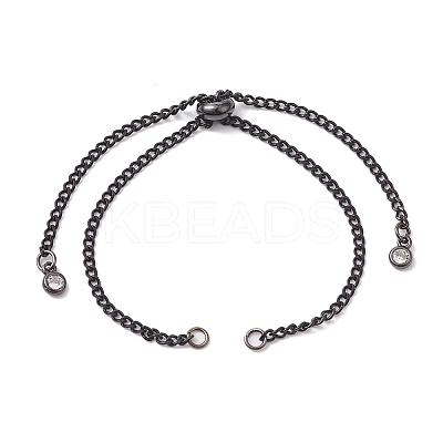 Adjustable 304 Stainless Steel Curb Chains Bracelet Making AJEW-JB01213-03-1