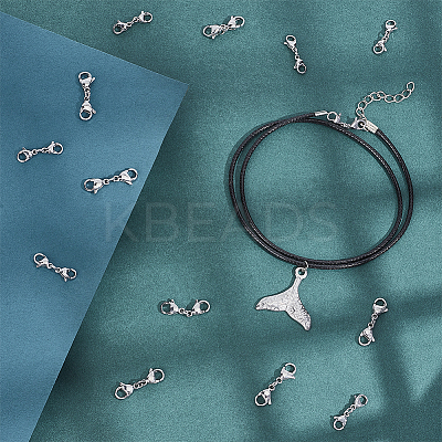 20Pcs 2 Styles 304 Stainless Steel Double Lobster Claw Clasps STAS-UN0044-47-1