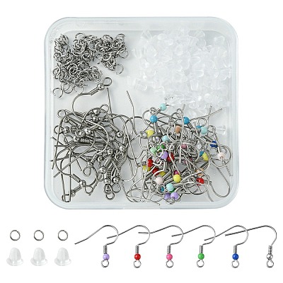 60Pcs 2 Style 316 Surgical & 304 Stainless Steel Earring Hooks DIY-FS0005-46-1