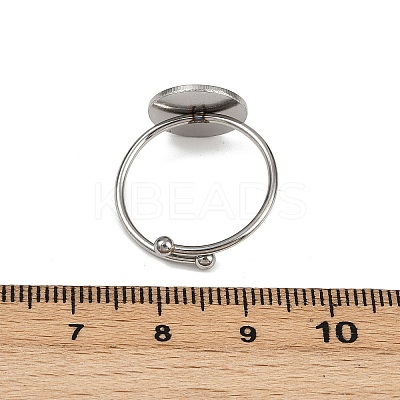 304 Stainless Steel Cuff Ring Components STAS-D372-02P-04-1