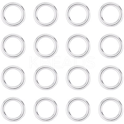 20Pcs 925 Sterling Silver Round Rings STER-BBC0009-64A-S-1