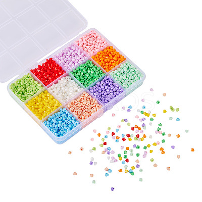 180G 12 Colors Baking Paint Glass Seed Beads SEED-TA0001-55-1