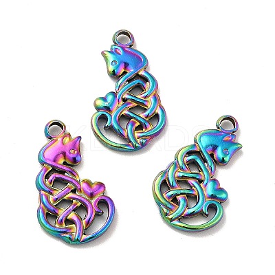 Ion Plating(IP) 201 Stainless Steel Pendants STAS-P312-01MC-1