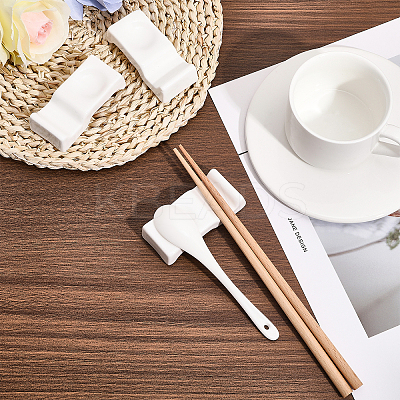 Porcelain Chopsticks Rest DJEW-WH0063-34-1