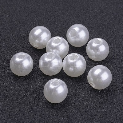 Acrylic Pearl Round Beads For DIY Jewelry and Bracelets X-PACR-8D-1-1