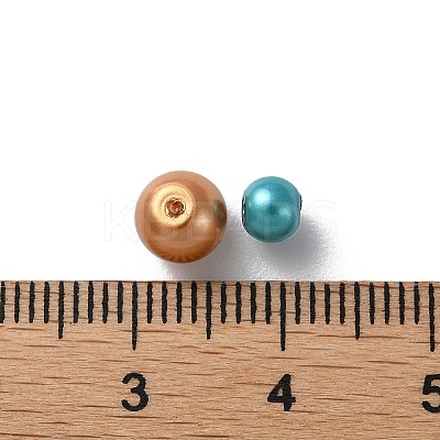 Eco-Friendly Dyed Glass Pearl Round Bead Strands HY-X0006-4-6mm-1