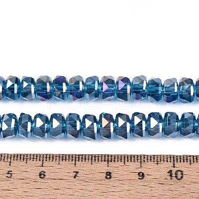 Electroplate Transparent Glass Beads Strands X-EGLA-N022-04A-D07-1