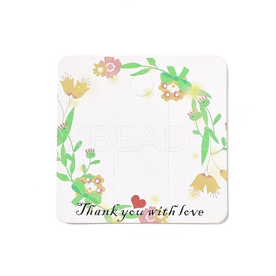 Square Paper Hair Clip Display Cards DIY-B061-01B-09-1