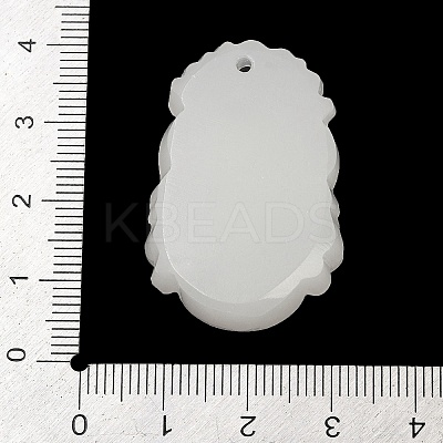 Natural White Jade Carved Pendants LS-G-S384-01L-1