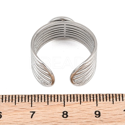 304 Stainless Steel Cuff Ring Components SA-CBA82C8-03A-P-1
