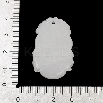 Natural White Jade Carved Pendants G-S384-01C-1