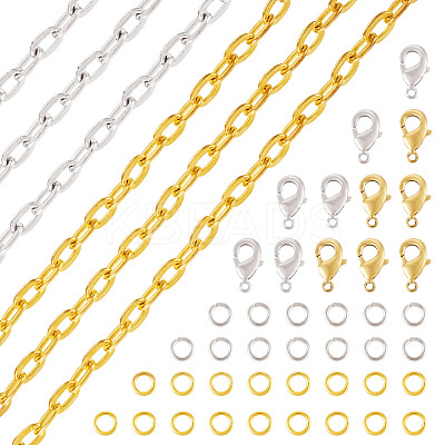DIY Iron Cable Chains Necklaces/Bracelets Making Kits DIY-TA0011-77-1