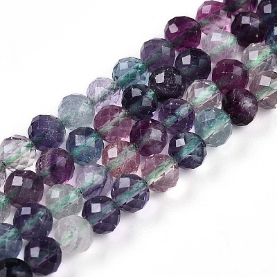 Natural Rainbow Fluorite Beads Strands G-T140-22A-1