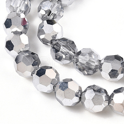 Transparent Electroplate Glass Beads Strands EGLA-A035-T6mm-M01-1
