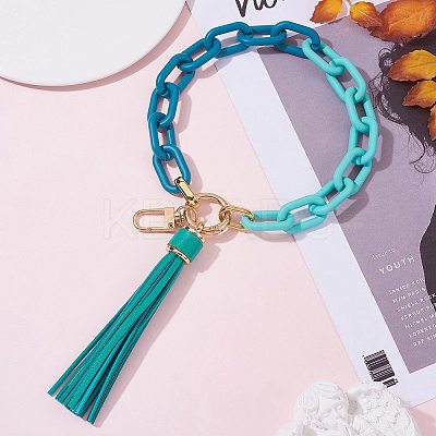 Chain Link Wristlet Keychain HJEW-SW00013-07-1