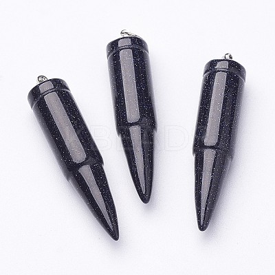 Natural & Synthetic Mixed Stone Pointed Pendants G-D850-M-1