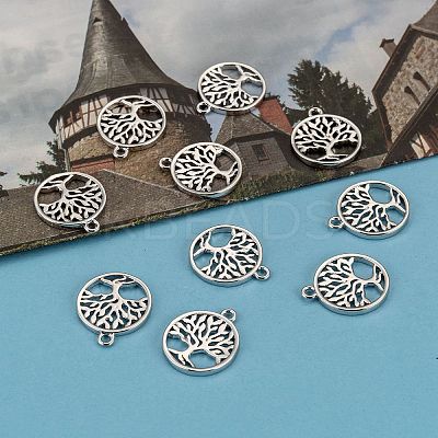 Eco-Friendly Rack Plating Brass Tree of Life Pendants LS-X-KK-I606-42P-NR-1