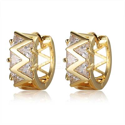Brass Micro Pave Cubic Zirconia Hoop Earrings EJEW-S205-JN450-2-1
