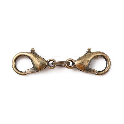 Zinc Alloy Double Lobster Claw Clasps FIND-TAC0016-15AB-1