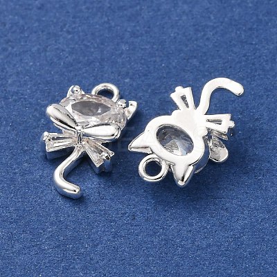 Brass with Cubic Zirconia Pendants KK-L270-08S-1