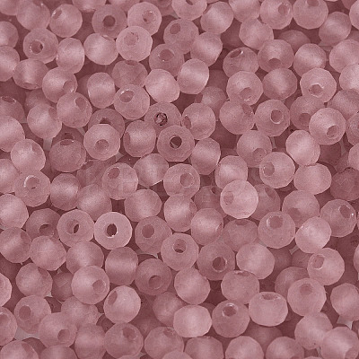 FGB Frosted Transparent Glass Seed Beads SEED-N013-04A-06-1