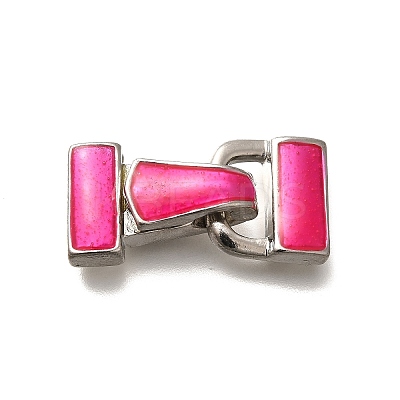 Brass Enamel Fold Over Clasps KK-M313-40P-01-1