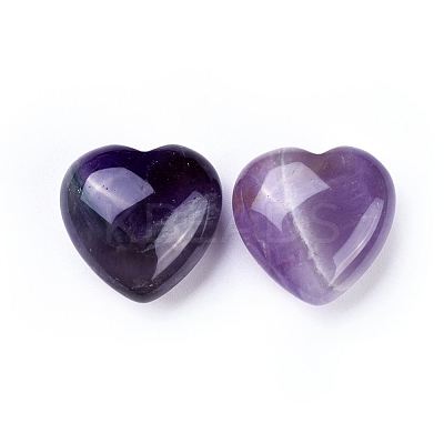 Natural Amethyst Heart Love Stone G-K290-15-1