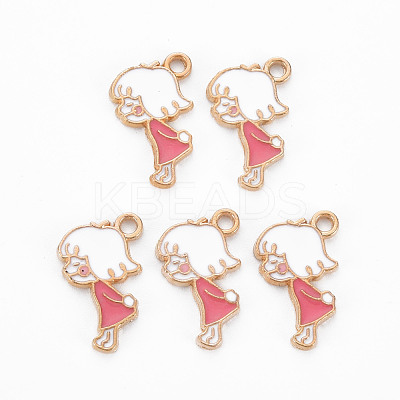 Alloy Enamel Pendants ENAM-N054-68B-NR-1