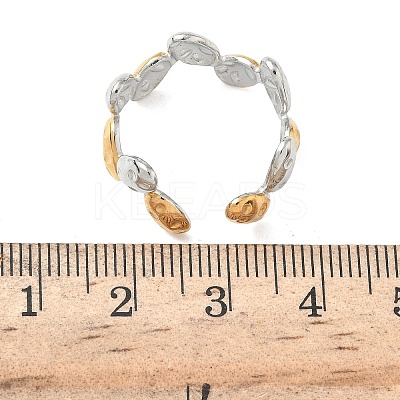 304 Stainless Steel Cuff Rings LS-RJEW-D338-03D-GP-1