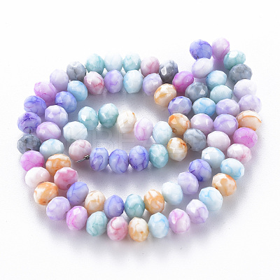 Opaque Baking Paint Glass Beads Strands X-EGLA-N006-009A-A09-1