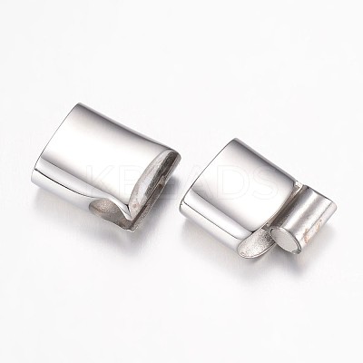Tarnish Resistant 304 Stainless Steel Magnetic Clasps with Glue-in Ends STAS-P100-09P-1