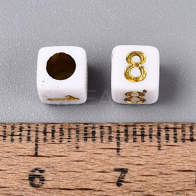 PVD Vacuum Plating Acrylic Beads PACR-T010-004G-1