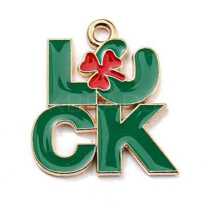 Saint Patrick's Day Alloy Enamel Pendants ENAM-G222-01C-02-1