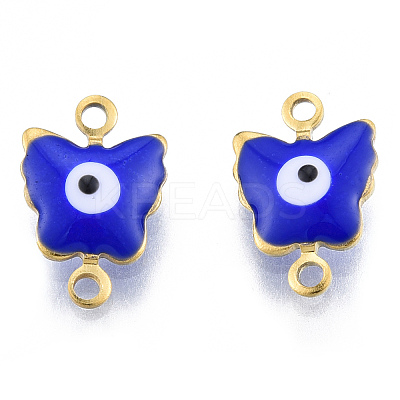 Ion Plating(IP) 304 Stainless Steel Enamel Connector Charms STAS-N092-173A-1
