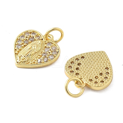 Brass Micro Pave Cubic Zirconia Pendants KK-C092-24N-G-1