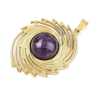 Natural Amethyst Pendants STAS-B109-01G-01-1