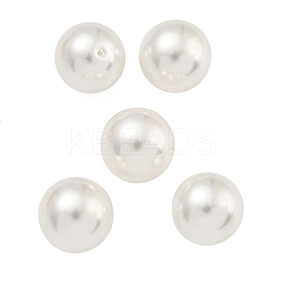 Baking Paint Pearlized Glass Pearl Round Beads HY-S004-01A-1