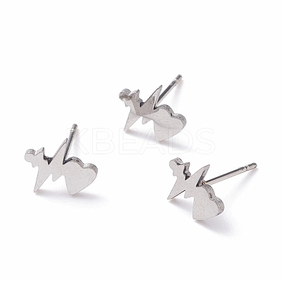 Tarnish Resistant Unisex 304 Stainless Steel Stud Earrings EJEW-E254-06P-1